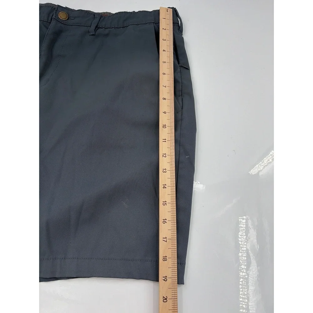 Jachs New York Mens Performance Shorts Slate Blue Stretch Chino 1563023 Size 36